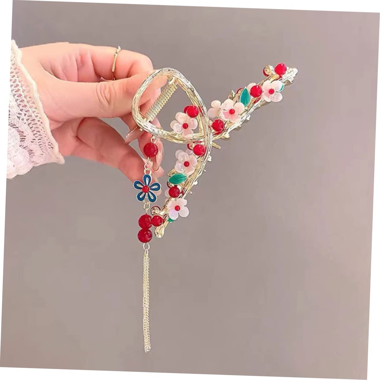 8 Pz Tornante Fermagli Per Artigli Di Fiori Fermaglio Per Artigli Di Perle Forcine Di Fiori Artiglio Per Delle Ragazze Prese Per Metallo Mancare Morsetto Zampa
