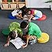 ECR4Kids SoftZone Carry Me Round Floor Cushion, Flexible Seating, Assorted, 4-Piece