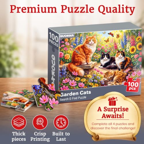Image of Large Piece Puzzles for Dementia Seniors - 100 Piece Puzzles for Adults