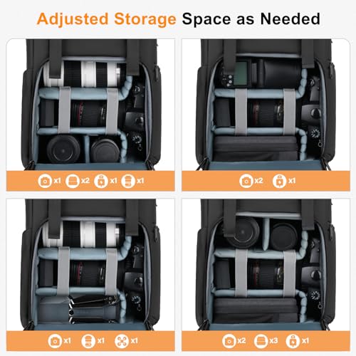 Mochila para cámara DSLR/SLR/Mirrorless con compartimentos miniatura 2