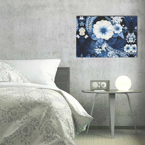 Affiches décoratives fleurs bleues pour harmoniser votre chambre