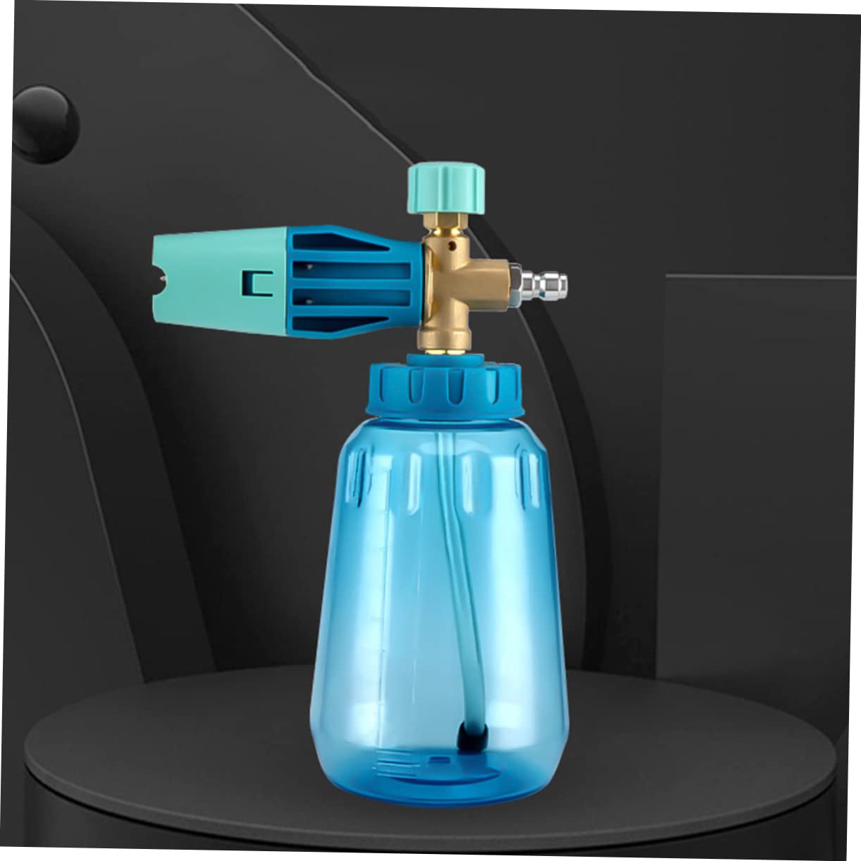 Conector de Pulverización de Espuma Regulable para Coche 1l | Botella de Plástico, Salida Ajustable, Uso en Lavado de Autos y Riego de Plantas