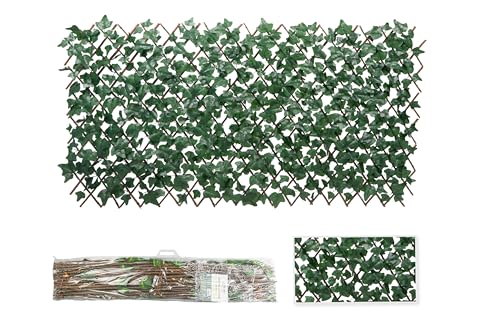 Celosia extensible de 120x180cm con hojas oscuras decorativas HERSIG para terraza