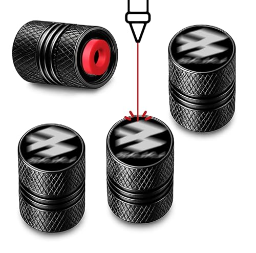 Image of Metal Tyre Valve Caps (Set of 4) | Laser Engraved | Anti-Leak O-Ring | Stylish Air Stem Covers | Universal Fit | Compatible with Bajaj Motorcycles - Pulsar, Avenger, Dominar, Platina, CT100 & More