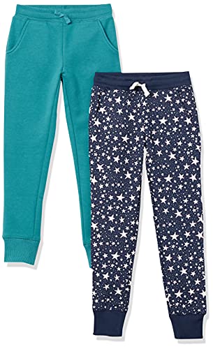 Image of Amazon Essentials Toddler Girls and Toddlers' Elastic Waist Jogger Sweatpants, Regular-Fit, Multipack