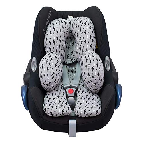 JANABEBE Reductor Universal Bebe Silla de Coche y Paseo 3 piezas (Black Rayo)
