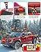 Christmas Reindeer Antlers Car Decoration Kit, LED Lights Nose Vehicle with Jingle Bells Rudolph, Auto Holiday Accessories for SUV Van Truck Decor Multicolor