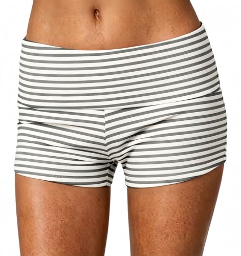 Image of Women Low Waist Lounge Shorts Fold Over Skinny Pajamas Shorts Summer Casual Pj Bottom Sleep Shorts