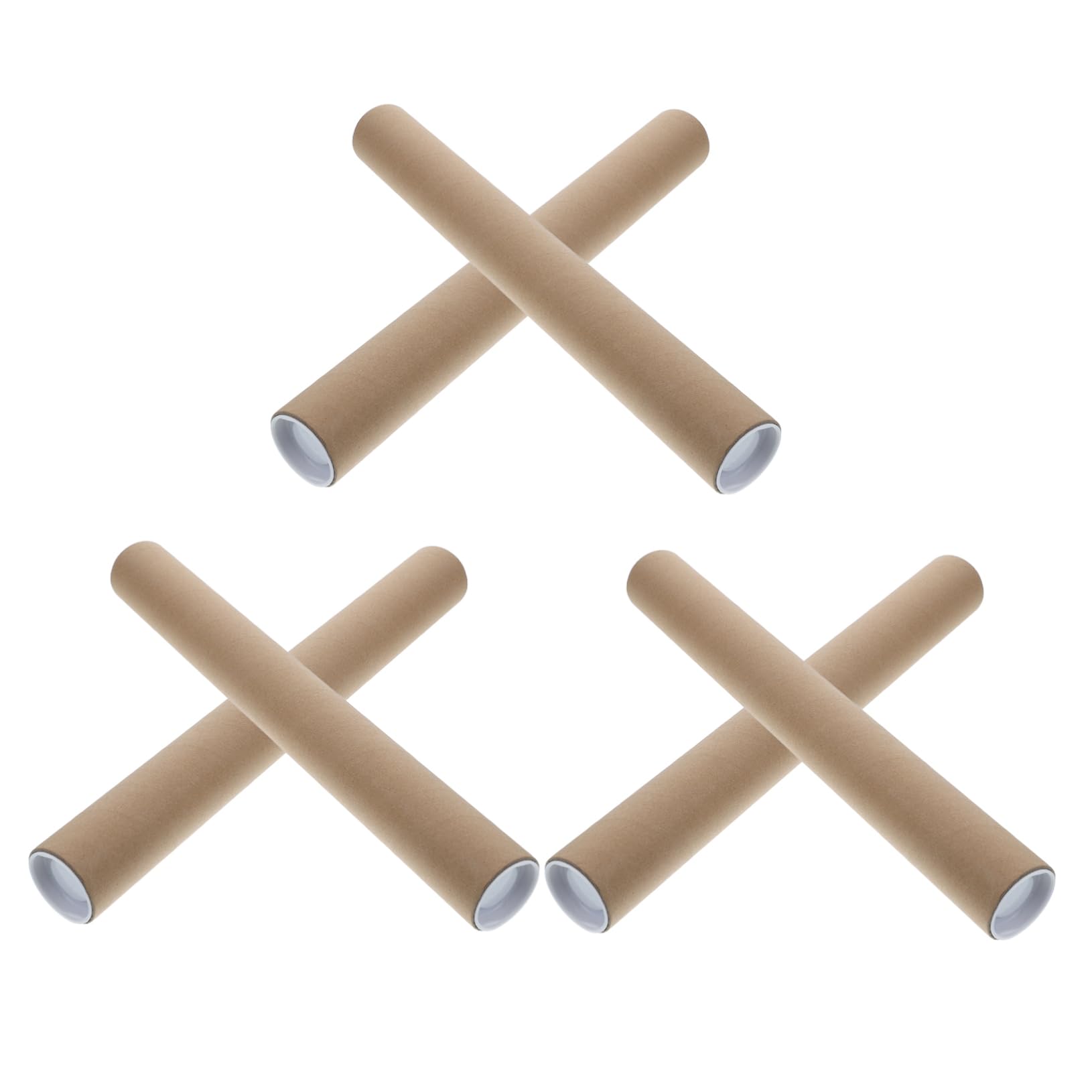Gatuida 6 Tubos de Cartón Kraft Contenedor de Almacenamiento Multifuncional para Carteles y Obras de Arte Color Caqui Protección de Artículos Adecuado para Mudanzas y Uso Comercial