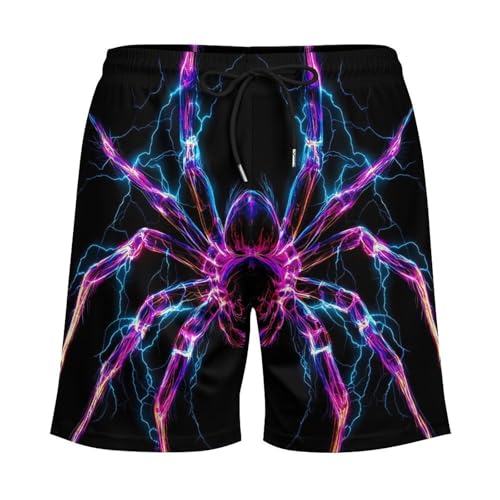 Spider Thunder Mens Swim Trunks with Quick-Drying Lining Beach Shorts for Outdoor Sports3