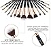 Refand Makeup Brushes, 15pcs Face Brushes Cosmetics Kabuki Foundation Powder Concealers Blending Eye Shadows Professional Make Brushes Kit with Pu Leather Storage Bag Rose Gold Black