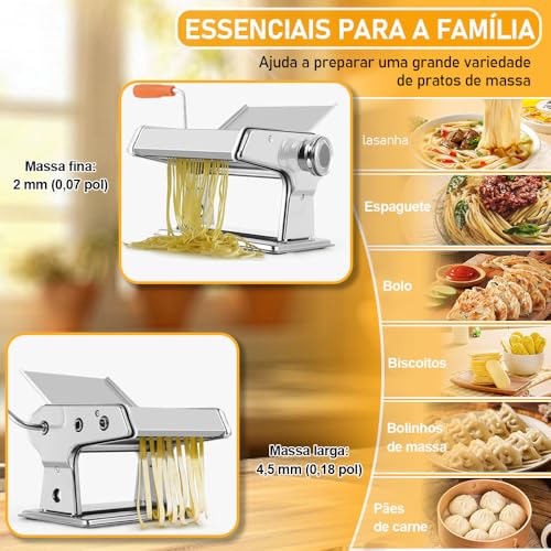 Cilindro de Massa Manua, Maquina de Macarrão, Máquina de Macarrão, Maquina Macarrao, Máquina para Ma