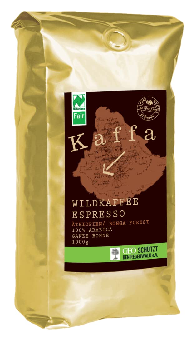 Kaffa Café salvaje bio Espresso granos 1000 g