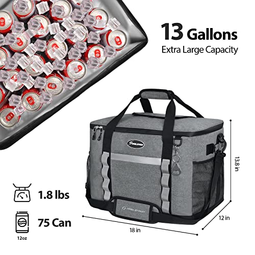 Maelstrom Collapsible Soft Cooler Bag, 24/30/60/75 Cans Beach Cooler, Ice Chest, Leakproof & Portable for Beach, Camping, Road Trips & Grocery Shopping - Image 6