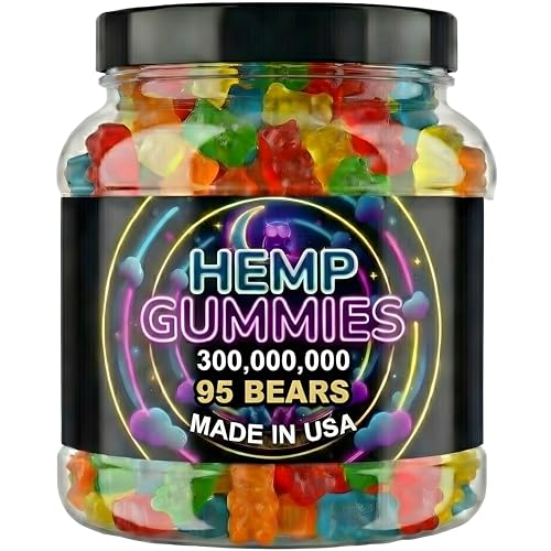 Hemp Gummies For Deep Sleep Peace And Relaxation-Hemp Edibles Fruity Candy-Made In USA-95 Gummy...