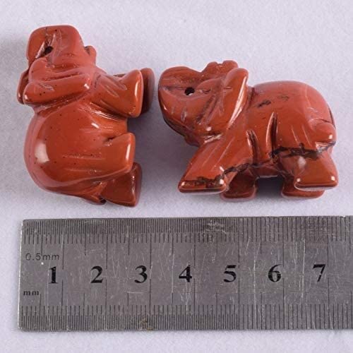 ADovz Éléphant Figurine 1.5 Pouce Cristal Mini Éléphants Pierre Sculpté Statue Quartz Feng Shui Maison Ornement Art Collection Décor Cadeau JIZTGEDM (Color : Rock Quartz