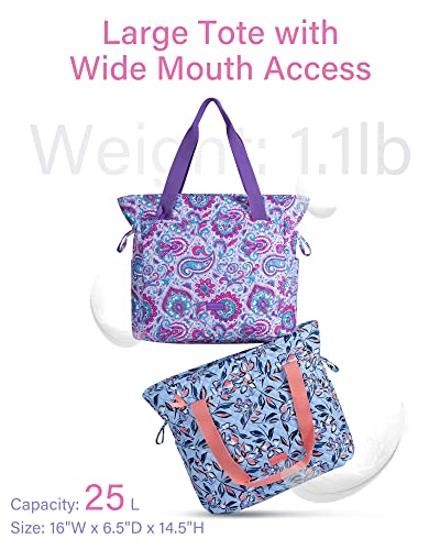 Bagsmart Quilted Tote Bag, Top Handle Handbags For Women, Shoulder Bag, Durable Carry Handles, Machine Washable, 25L Large Hobo Bag For Work, School, Travel #TOP4