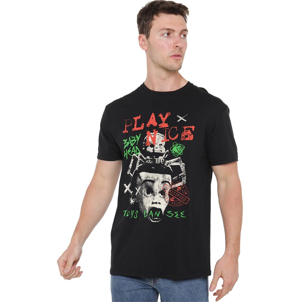 Disney Toy Story Toys Can See Unisex T-Shirt, Black, Medium