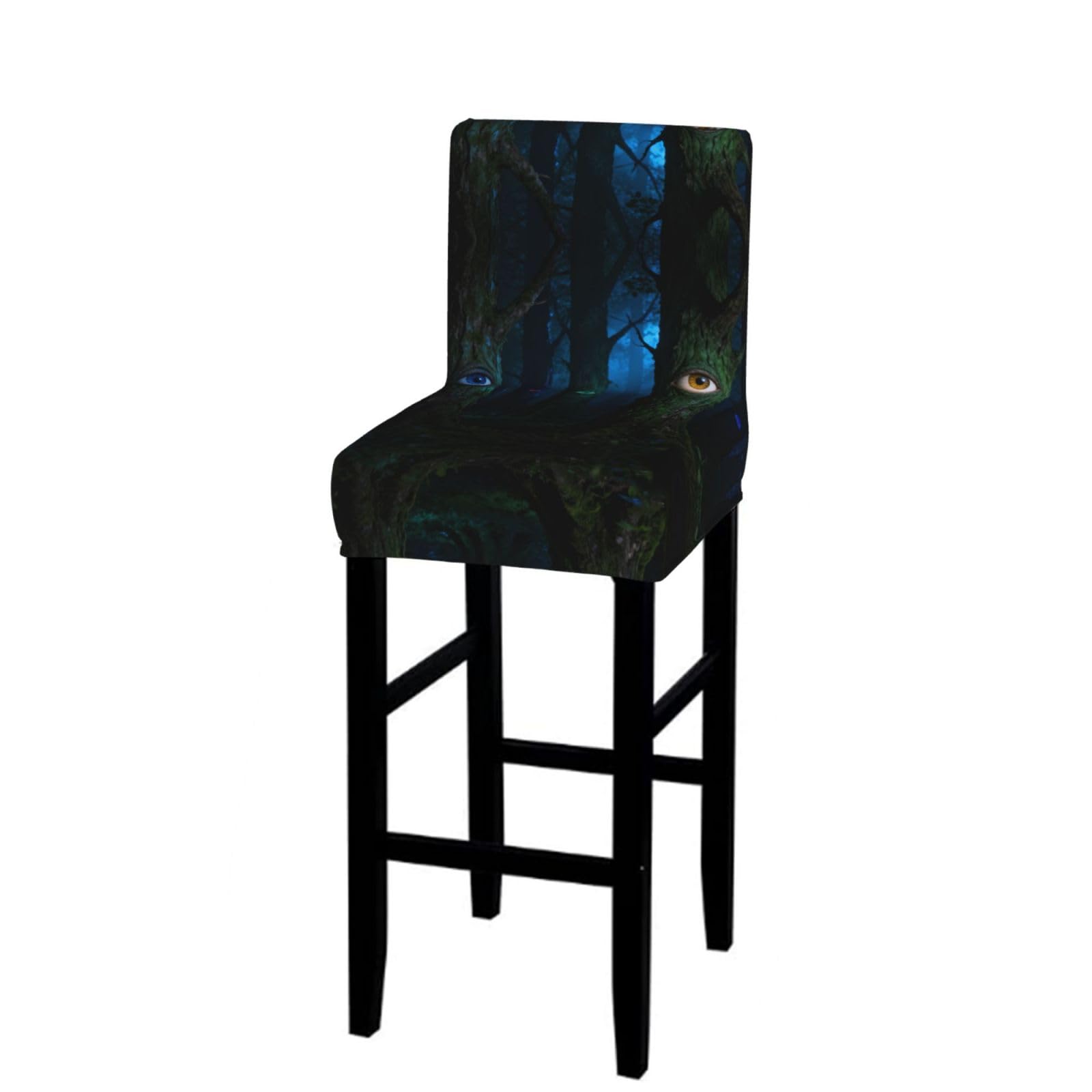 CNTDBU Eyes with trees Bar Stool Cover-Stretchy Chair Slipcover for Kitchen