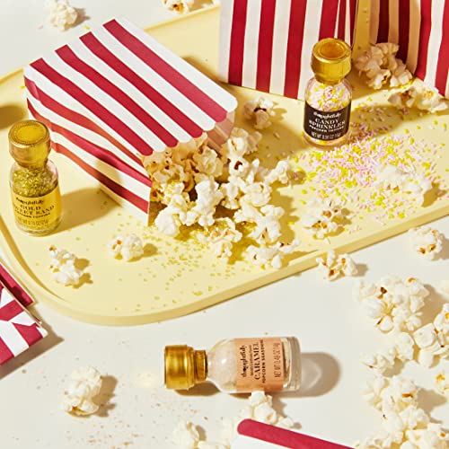 Image of Thoughtfully Gourmet, Movie Night Popcorn Set, Includes Yellow and Mixed Popcorn Kernels, 10 Paper Bags, 5 Seasonings & Toppings