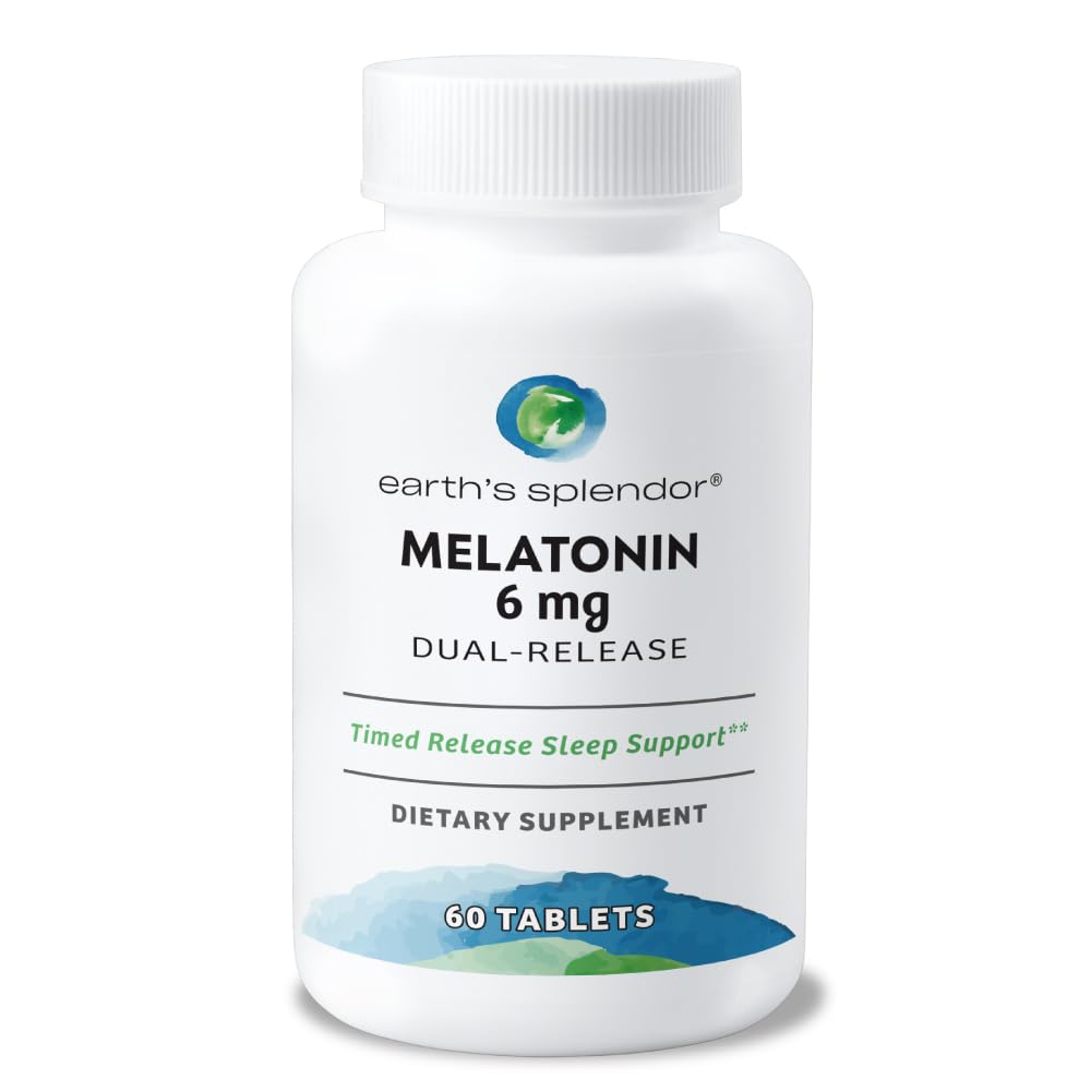 Melatonin 6mg Bilayer Tablets Sleep Aid 60 Count Melatonin 6 mg