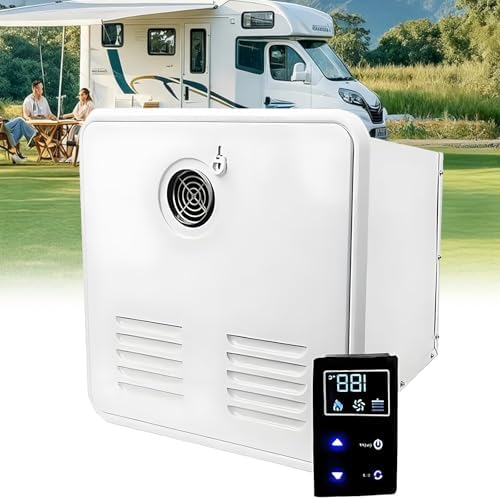 Rv Tankless Water Heater, Camper Water Heater, 55,000 Btu On-Demand Instantaneous Hot Water System, 15" X 15" Door, 12v Dc Power Supply For Rvs, Campers, And Travel Trailers Black (Black)