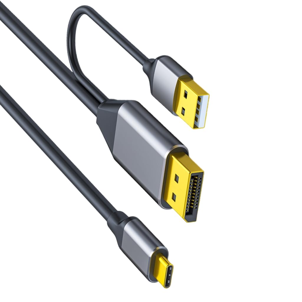 Kabel USB C na kabel 4K przy 60 Hz typ C do 2K 144 Hz kabel do laptopa tabletu zewnętrzny przenośny wyświetlacz