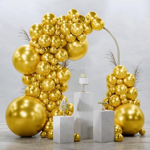 Image of PartyWoo Gold Balloons 99pcs Different Sizes of 36 18 12 10 5 Inch