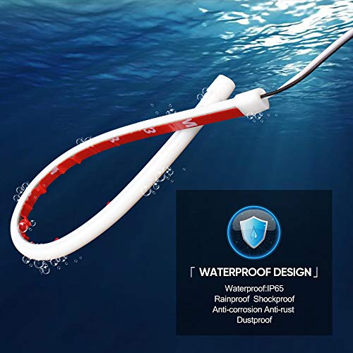 Maxgtrs 2Pcs 17-Inch Ultrafine Led Strip Tube Flexible Waterproof Daytime Running Light Yellow Suitable Switchback Headlight Led Strip,Decorative Lamp,Running Lights,Neon Lights,Turn Signal Light #TOP7