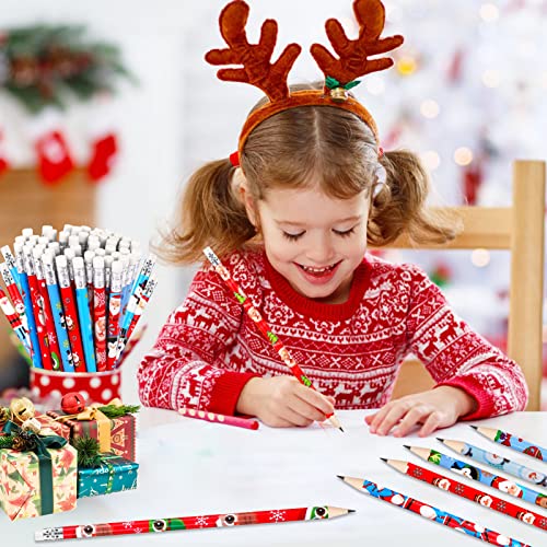 HOWAF 48 piezas lápices navideños para niños miniatura 4