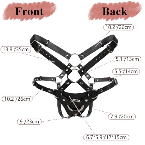 Strap On Umschnalldidos Sex Spielzeug für Frauen Paare Lesben Manner, Hohe Taille BDSM Umschnall Leder Harness Sexgeschirre, Pegging Spiele Sextoy Bondage
