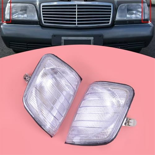 Cubierta de luz de giro para Benz W124 Clase E pantalla de intermitente coche 1985 a 1995 2