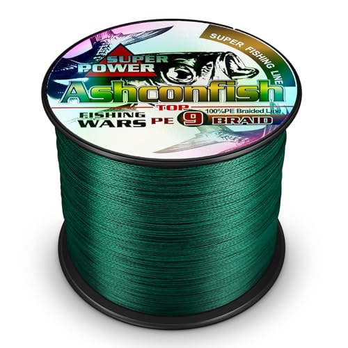 Tissage ultra solide Ashconfish tressée 9 brins PE fil de pêche premium 300m anti-perruque