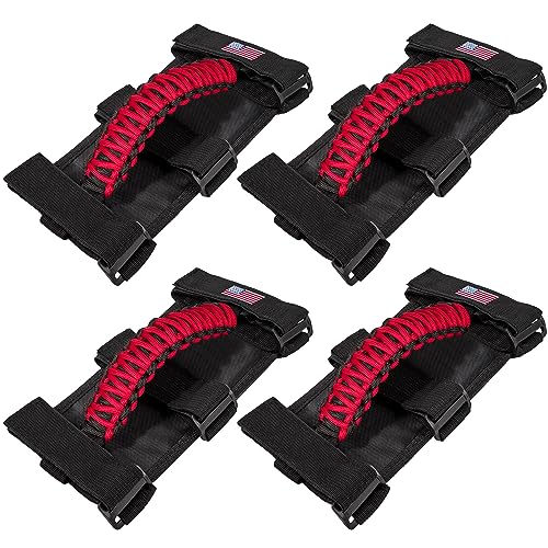 Poignées de maintien premium paracorde US Flag pour Jeep Gladiator et Wrangler
