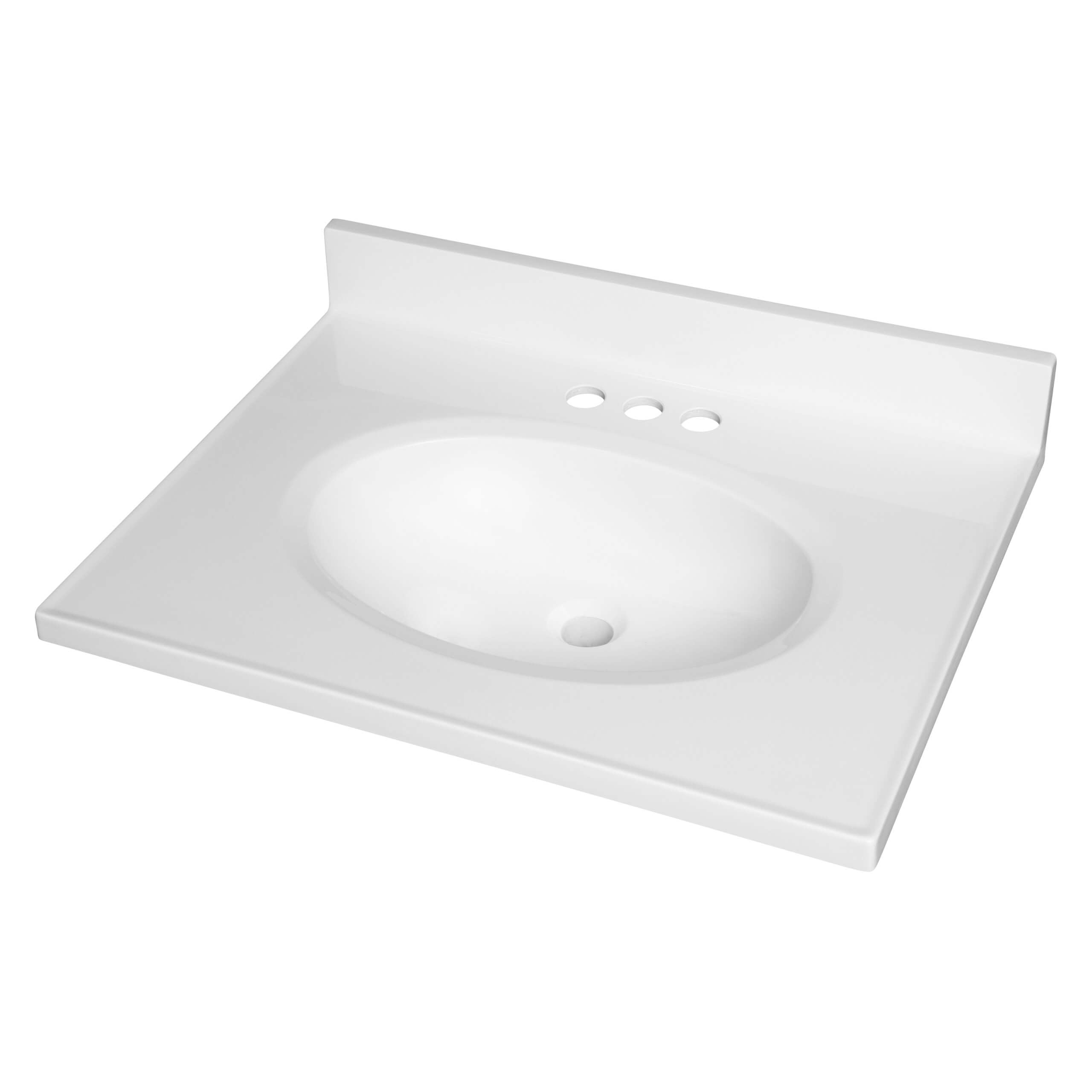 Fine Fixtures Cultured Marble Composite Bathroom Sink Top - Fits Standard 24” Vanity | Elegant and Durable Bathroom Sinks for Modern Homes - Upgrade Your Space - Perfect for Any Bathroom Design