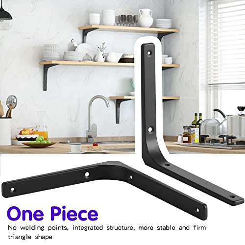 Faankiton 4 Pieces Shelf Brackets, Load Capacity 70kg, Wall Corner Brace Angle Shelving Shelf Brackets with Screws - Image 3