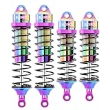 GLOBACT RC Oil Shocks Absorber Colorful RC Shock Absorber Damper Set for Traxxas Slash 2WD/4x4 Stampede Rustler Bandit Hoss F-150 1/10 RC Upgrade Parts Replace 5862 (4PCS)