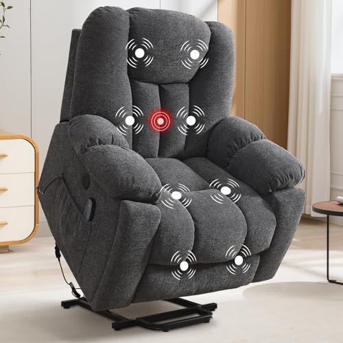 Image of CANMOV Power Lift Recliner Chair with Massage and Heat for Elderly