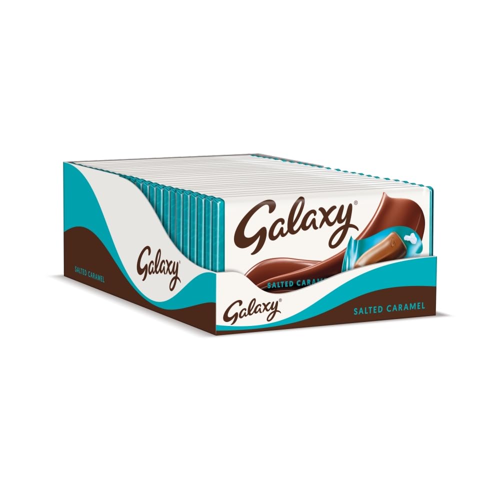 Galaxy Salted Caramel & Milk Chocolate Bar, 135g, Pack of 24