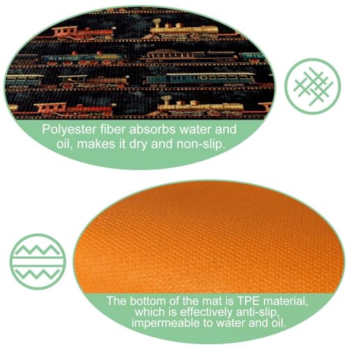 Tapetes de cocina absorbentes VAPOKF lavables con base antideslizante 6