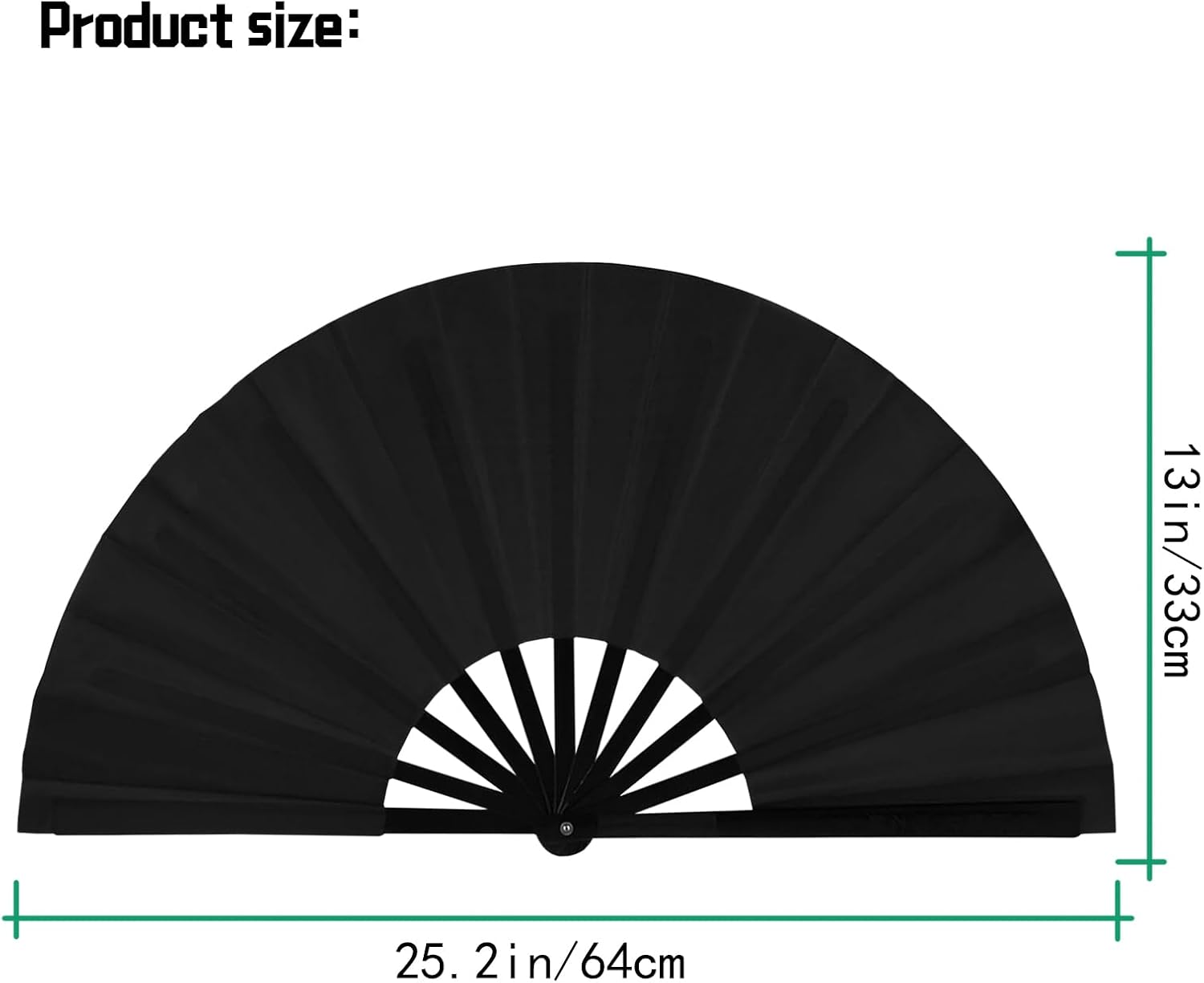 Boots on The Ground Fan,Large Holographic Folding Hand Fan, Clap Fans For Line Dancing,Foldable Craft Holding Laser Colors Hand Fan,Party,Dance Enthusiasts Gift (Black)