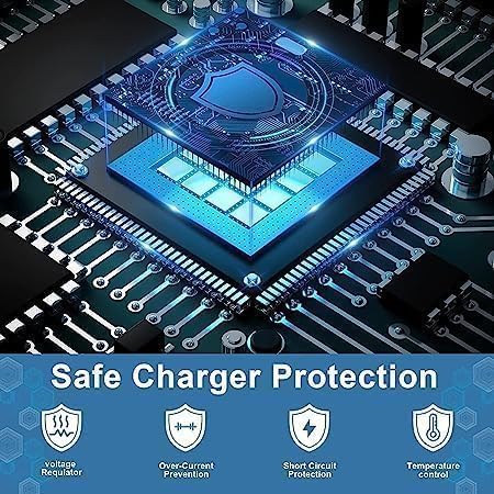 Image of SuperFlash 90W Fast Charger Power Adapter with USB-A to USB-C Cable, Compatible with Vivo X200 Pro, X200, V50, V40 Pro, Y200 5G, White