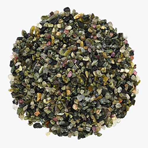 Image of Amazing Gemstone Multi Tourmaline Crystal Chips Aquarium Gravel Rocks - Bulk Fish Tank Gravel, Small Tumbled Stone and Tiny Crystals for Decoration (Natural AAA Grade Gemstones)