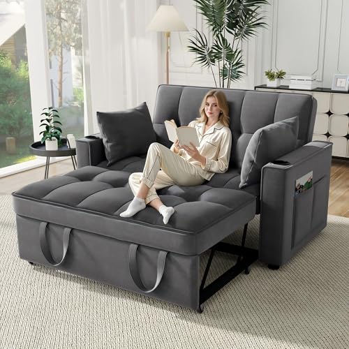 Yihomfy Canapé-lit Convertible 3 en 1, Canapé Lit Extensible avec Poche...