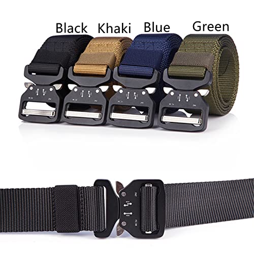 Belts for men Braided Belt,Tactical Belt, Men Military Rigger Work Tool Belts with Quick Release Metal Buckle, 2 Pcs4