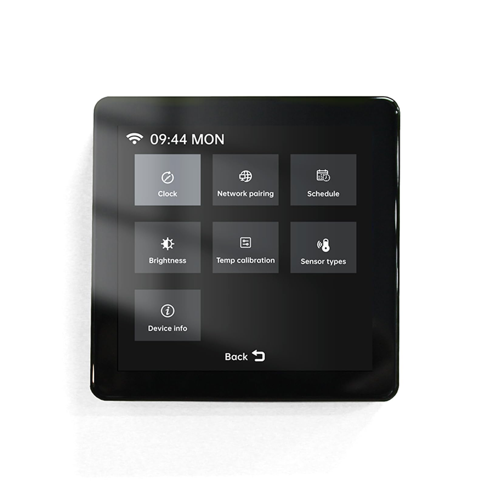 Rosvola Termostato de Calefacción por Suelo Inteligente WiFi, Controlador de Temperatura con Pantalla Táctil de 4 Pulgadas con Sensor Incorporado, Control Remoto de Aplicación para (Black)