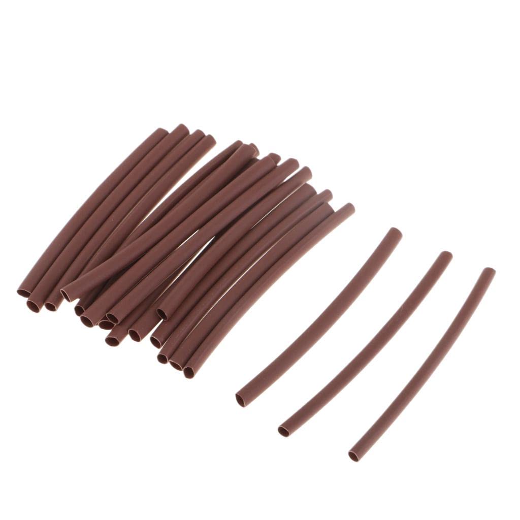 UJEAVETTE® 20Pcs Heat Shrink Tube, Ronnie Rigs Sleeves, Carp Rig Making Tubing Brown-image-30
