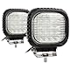 AUTOJARE 48W CRE LED Arbeitsscheinwerfer 12V 24V Zusatzscheinwerfer 4800LM Offroad Scheinwerfer Motorrad Flutlicht für Traktor Bagger offroad SUV ATV UTE UTV (2 Stück)