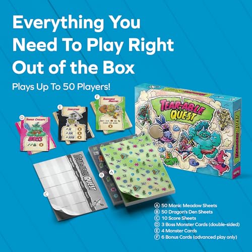 Allplay Tearable Quest Board Game para Adultos, Niños y Familias - Juego donde se rasga el tablero para completar misiones - Único y Divertido para Fiestas - 1 a 50 jugadores, 10 min, edades 8+ miniatura 4