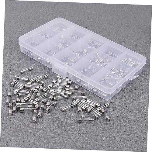 Hemobllo kit de fusibles de vidrio surtidos 150 unidades 5x20mm 250v 0.1a-20a con estuche plástico organizado miniatura 2